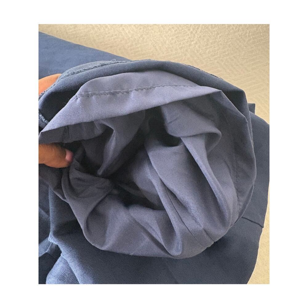 Jessica London Womens Linen Navy Blue Pants Plus Size 20 Elastic Waist Lining - Picture 4 of 13